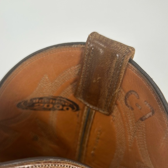 Lucchese 2000 Brown Cowboy Boots Size 9 EE - Picture 6 of 7